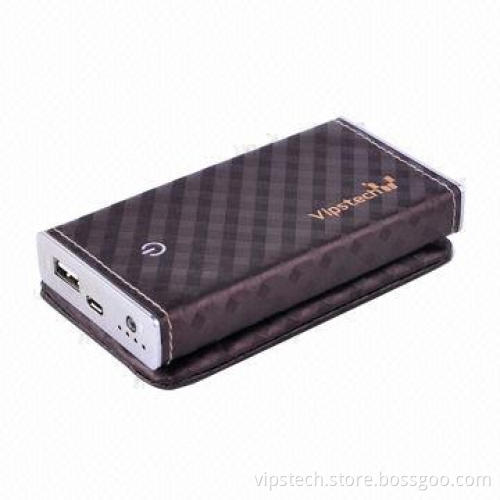 6,000mAh Phone Charger with LED Torch, Structure of ABS and PU, 5V DC/1A Output, Private Mold